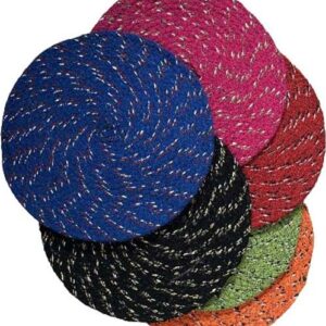 Cotton Door Mat (Multicolor, Assorted Mat-Round Shape, Medium)